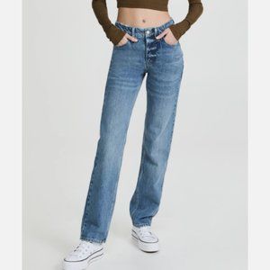 Good American Good 90'S Icon High Rise Straight Leg Jeans in Blue952
